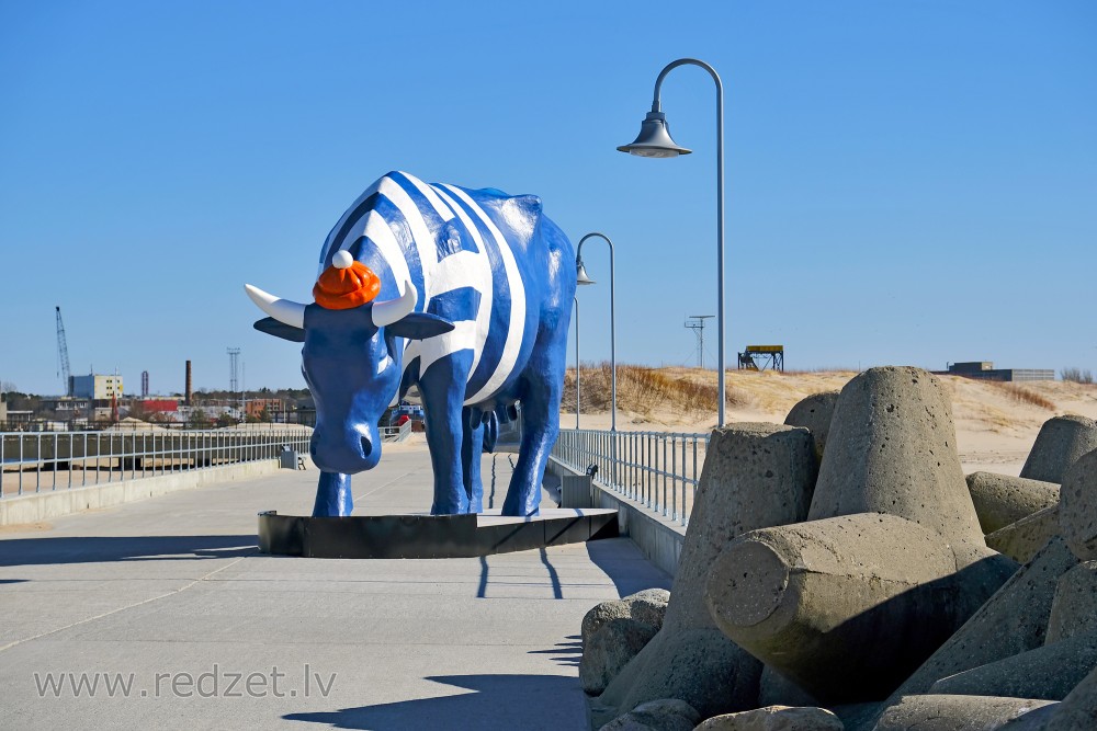 Sculpture "Cow Seaman", Ventspils