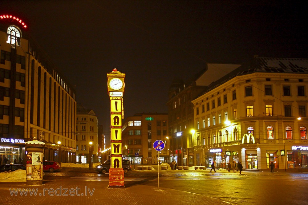 Laima Clock in Night
