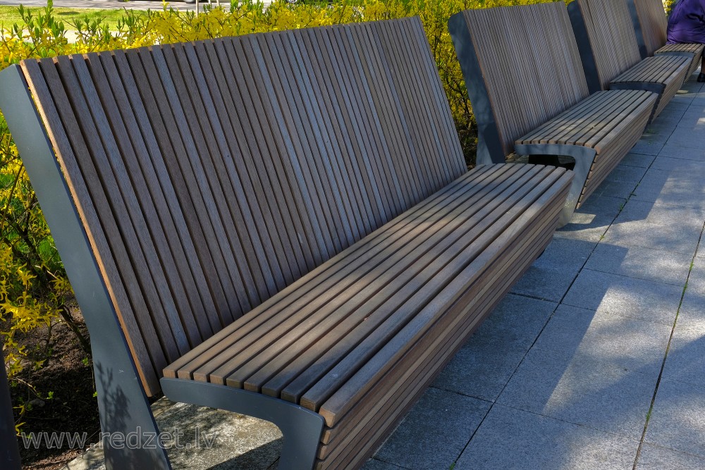 Benches in Ventspils New Town Square