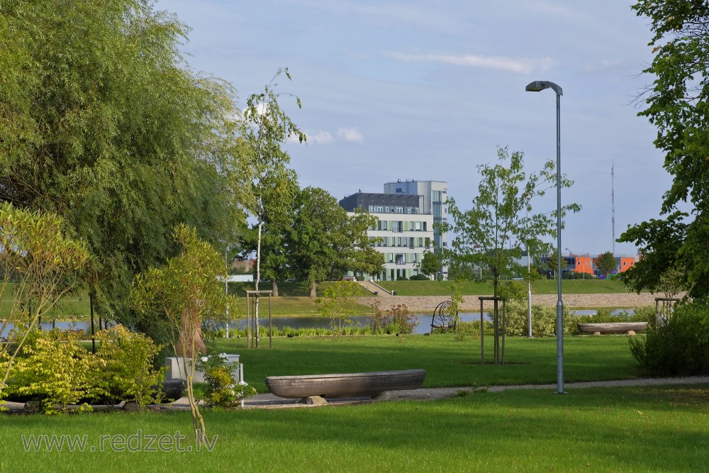 View from Pasta sala (Post Island) to Business Incubator and Former Wind Tunnel