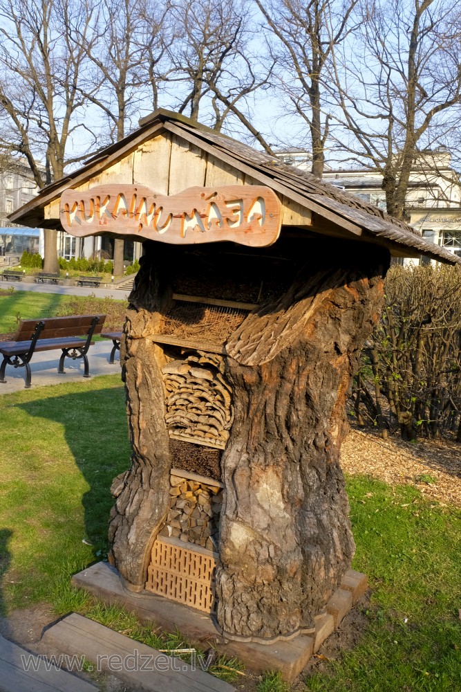 Insect House in Vermane Garden in Riga