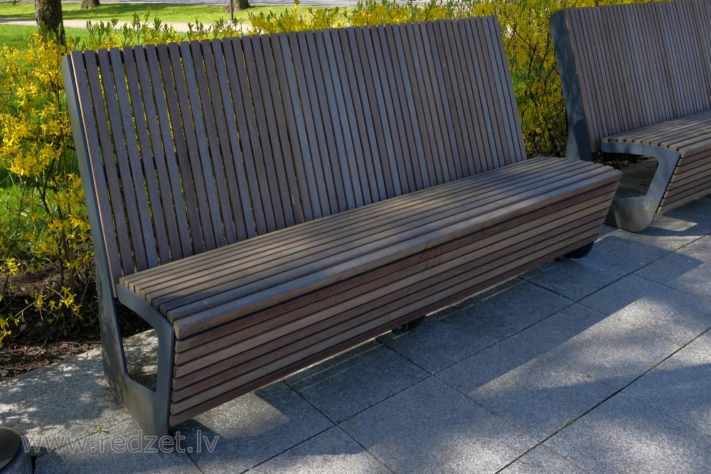 Benches in Ventspils New Town Square