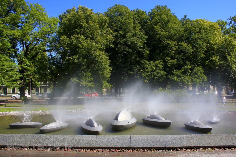 Fountain "Sun Boats" in Ventspils