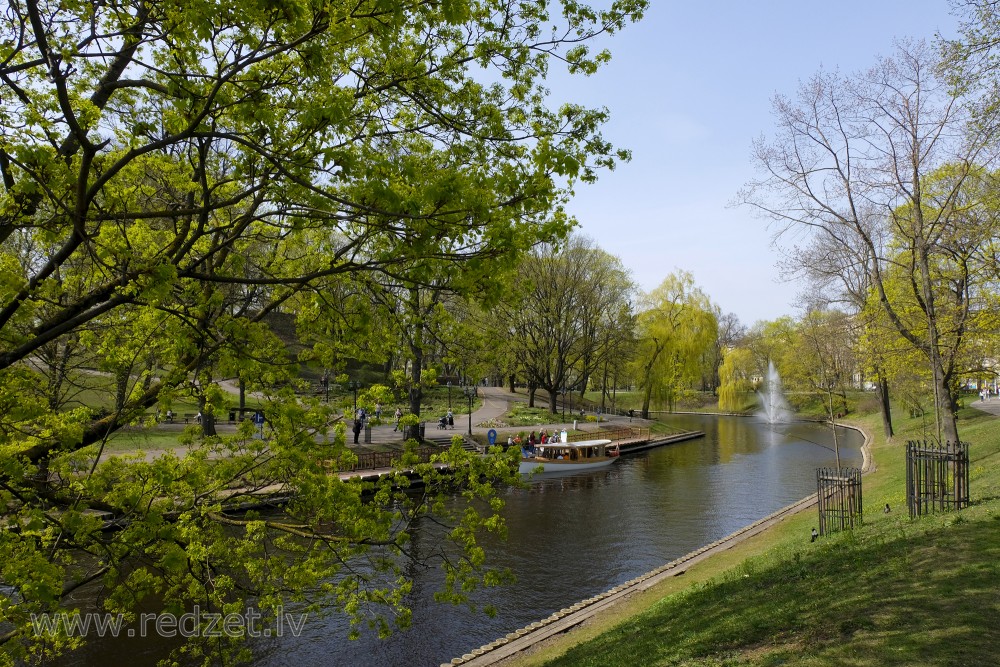 Riga City Canal and Fountain