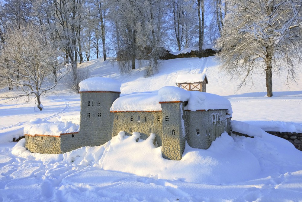 Model of Kandava Knights' Castle in Winter
