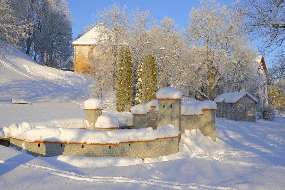 Model of Kandava Knights' Castle in Winter