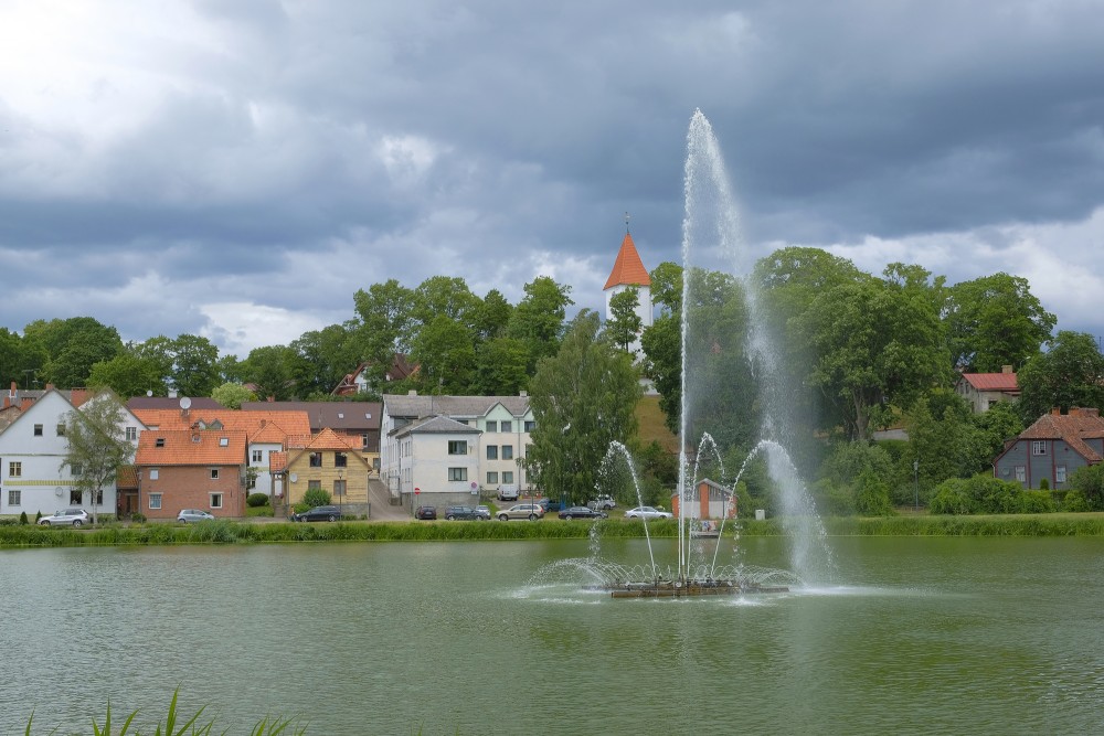 Fountain in Lake Talsi