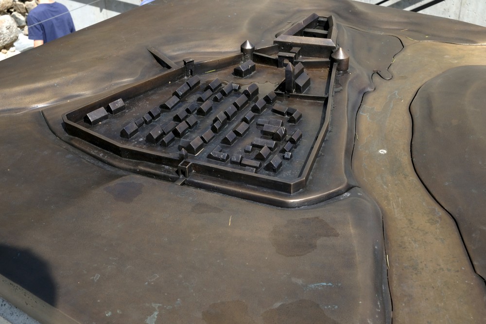 The model of the castle of the Livonian Order in Valmiera Museum
