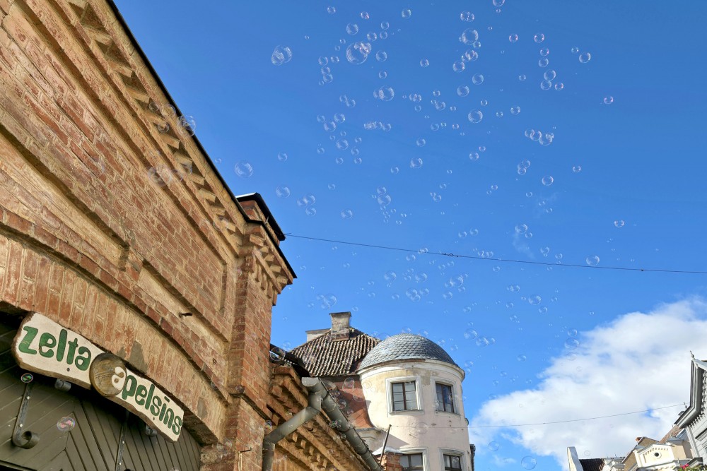 Soap bubbles in the sky Soap bubbles in the sky