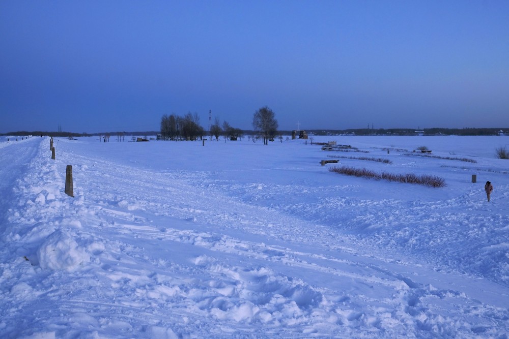 Salaspils pludmale ziemā