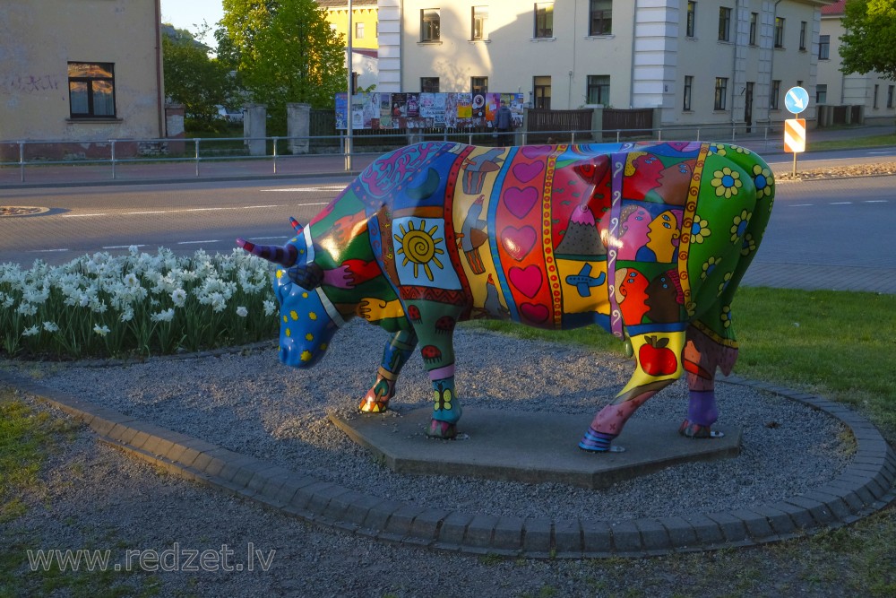 Sculpture "Life is Beautiful" in Ventspils, Latvia