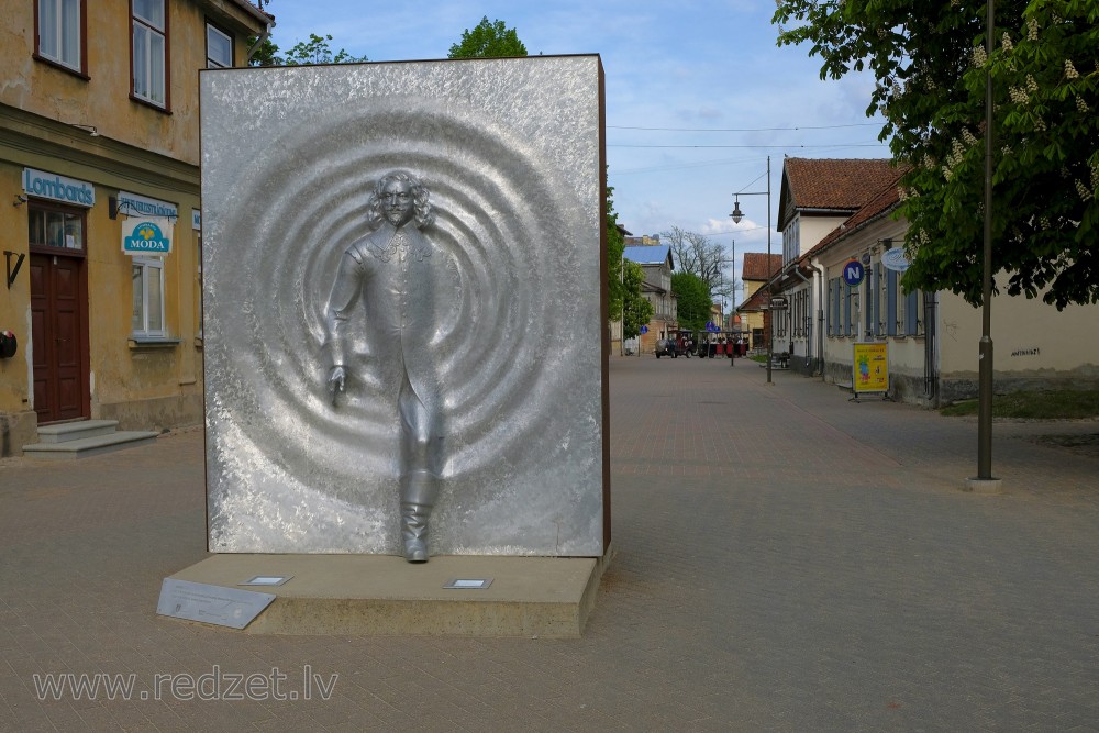 Monument „Teleport” in Kuldīga, Latvia