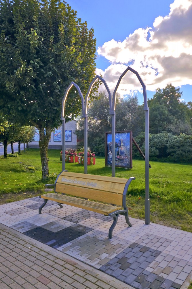 Tālivaldis Deksnis Musical Bench in Aizpute Tālivaldis Deksnis Musical Bench in Aizpute