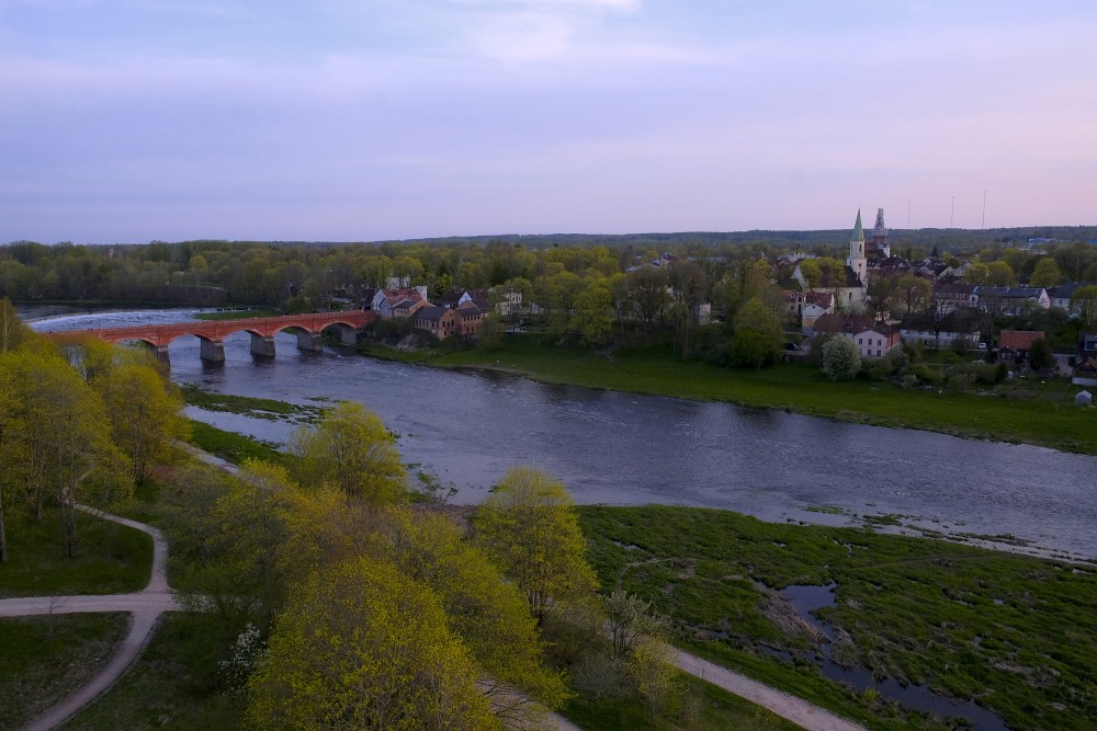 View of Kuldiga from the View Tower