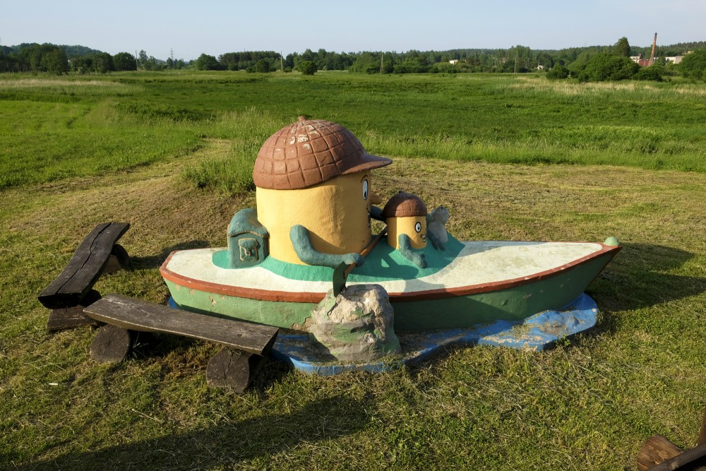 Sculpture – Acorn-kid on a Boat Trip, Kandava