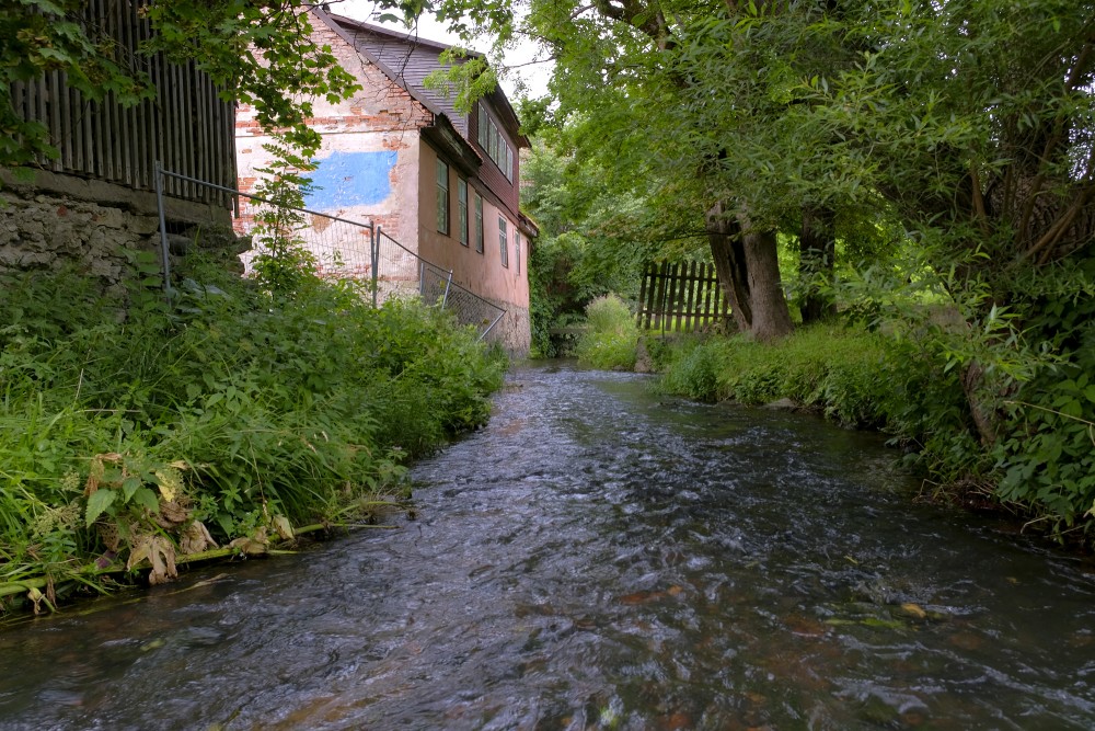 Alekšupīte River between Baznīcas and Skolas Street