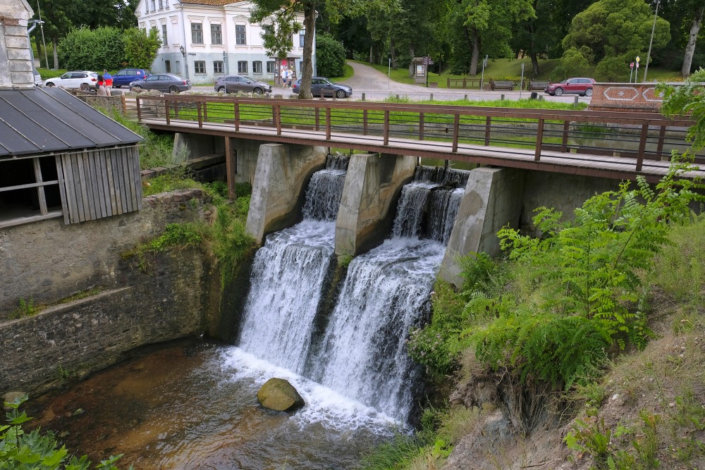Aleksupīte (Alekšupīte) Waterfall in Kuldīga, Latvia