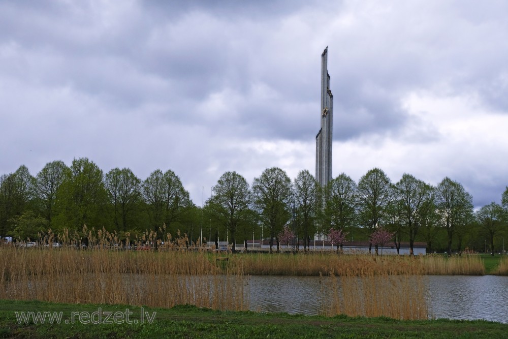 View of Victory Monument from Victory Park Pond Side