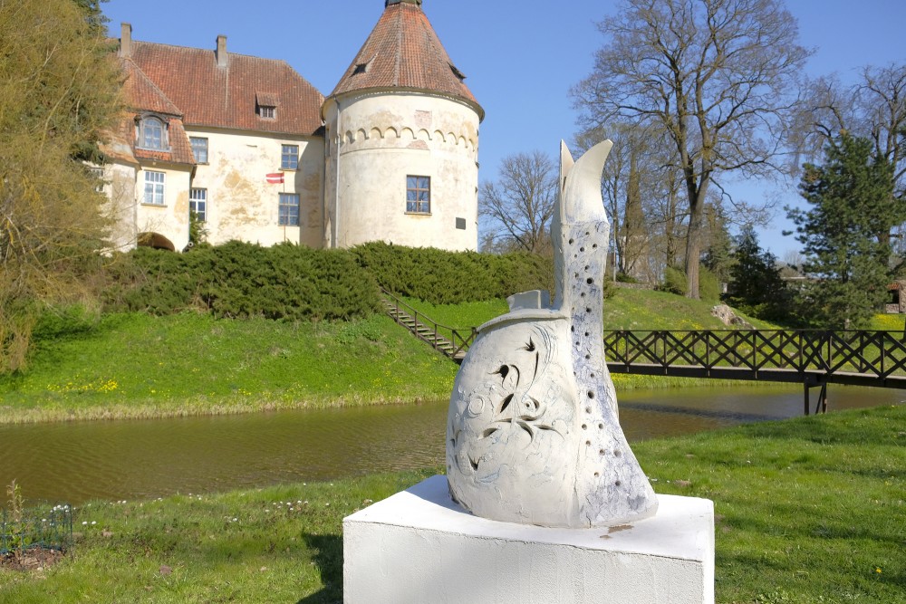 Ceramic Sculpture near Jaunpils Castle