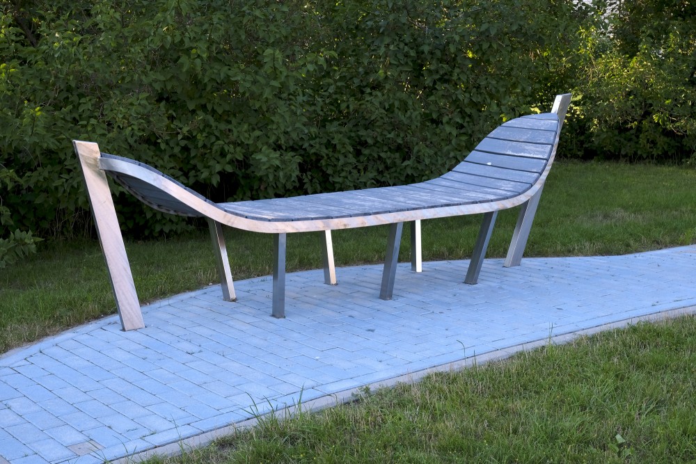 Bench in Zušuciems Park, Engure