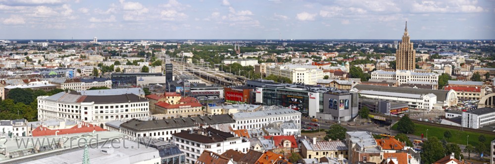 Rīgas panorāma (skats no Pēterbaznīcas torņa)