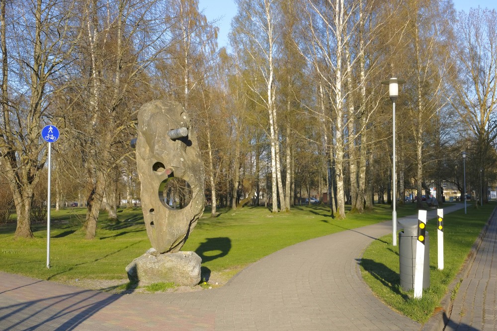 Sculpture in the Square near "Beach Waterpark" of Ventspils