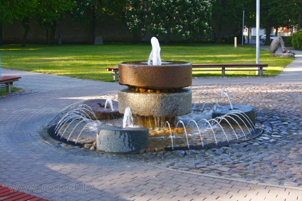 Fountain in Mill Square, Ventspils