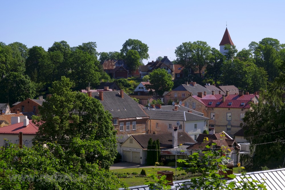 View of Talsi from Hill Ķēniņkalns