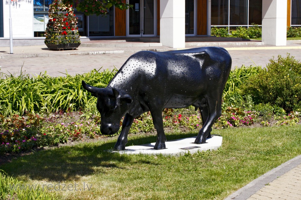 Sculpture "Milky Way" in Night, Ventspils