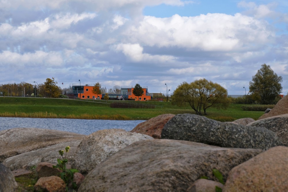 View over Lielupe to Former Wind Tunnel Building