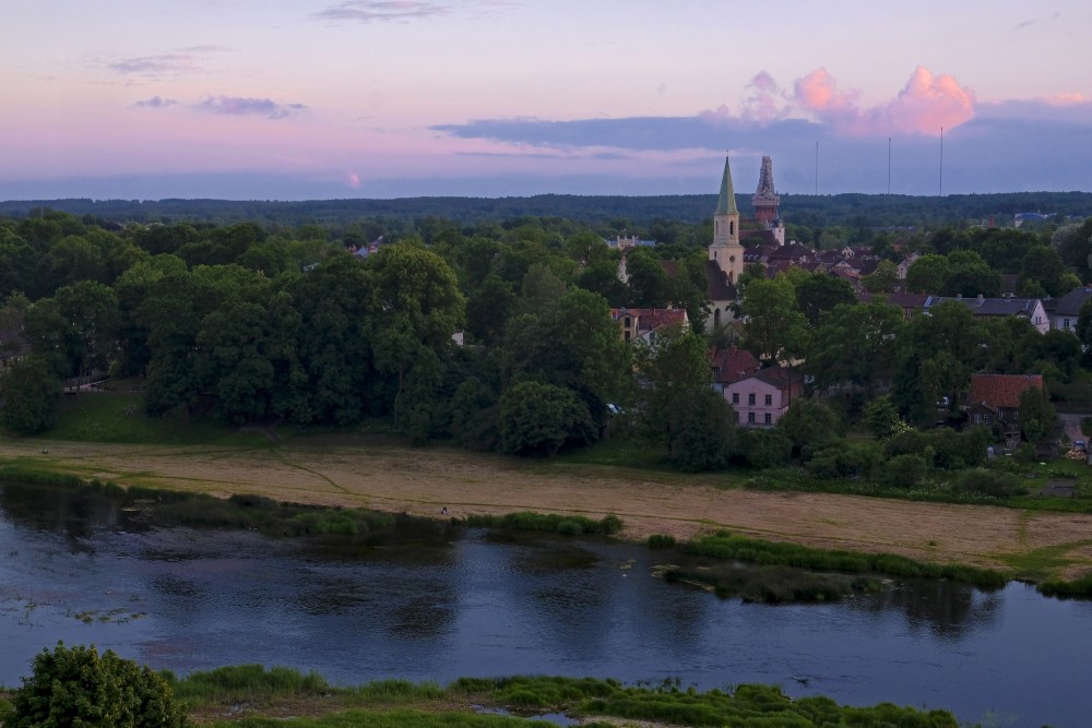 View of Kuldīga from the Observation Tower