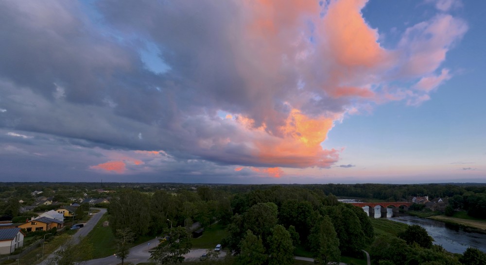 Beautiful Sky seen from the Kuldīga View Tower