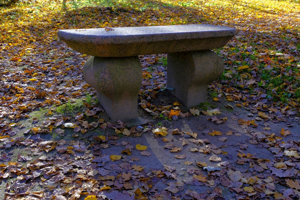 Stone Bench in Alūksne Manor Park