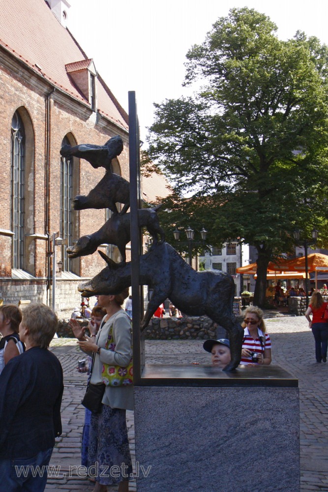 Dekoratīva skulptūra Brēmenes muzikanti