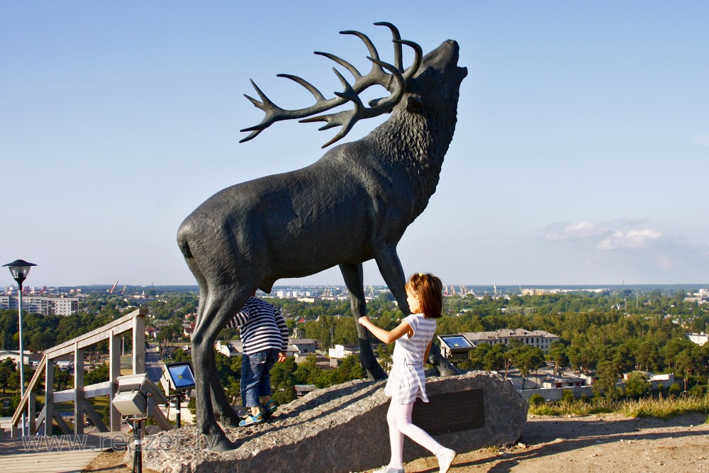 Deer sculpture in Ventspils