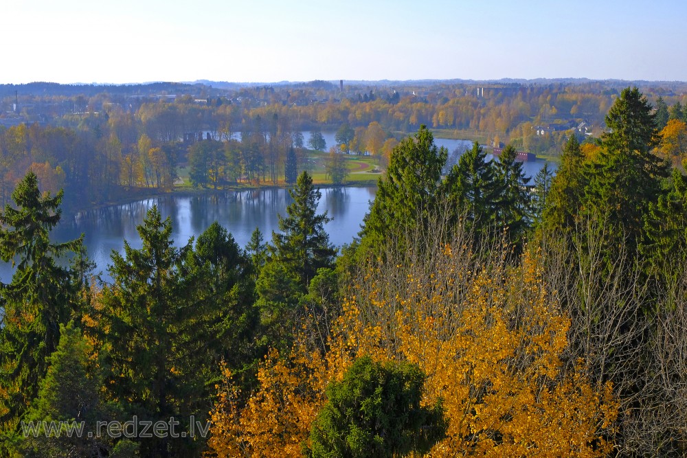 View from Watchtower to Alūksne, Latvia