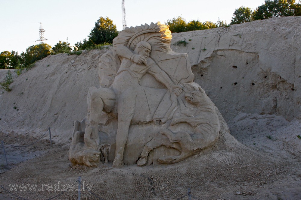 Smilšu skulptūra - Kentaurs (Polija)