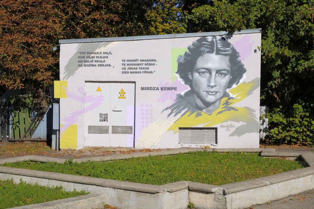 Mural by the artist Elementton - Mirdza Ķempe