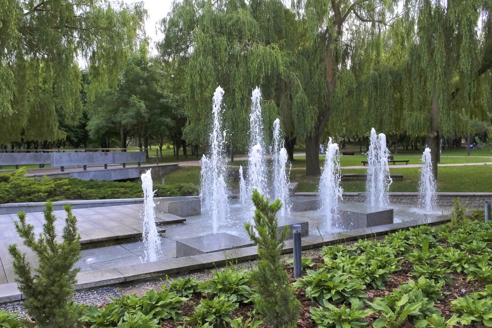 Fountains in Marijampole Poetry Park