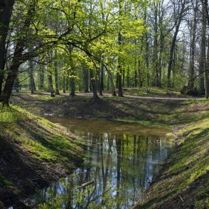 Eleja Manor Park and Pond in Spring Eleja Manor Park and Pond in Spring