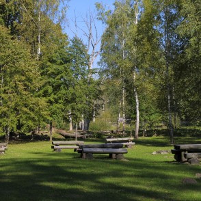 Resting Place in Vilce Nature Park at Barona Trail and Lielmāte Spring Resting Place in Vilce Nature Park at Barona Trail and Lielmāte Spring