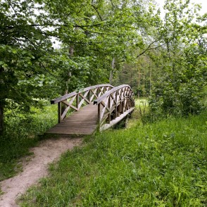 Wooden Bridge in Vilce Nature Park Wooden Bridge in Vilce Nature Park