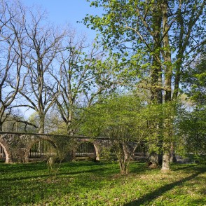 Arched Masonry Fence of Eleja Manor on Side of Park Arched Masonry Fence of Eleja Manor on Side of Park