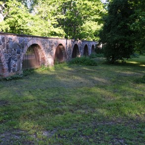 Historic Restored Arched Masonry Fence of Eleja Manor Historic Restored Arched Masonry Fence of Eleja Manor