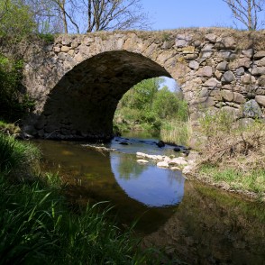 Near Mūrmuiža Stone Bridge in Spring Near Mūrmuiža Stone Bridge in Spring