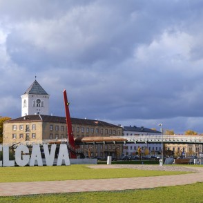 View of Jelgava from Pasta Island View of Jelgava from Pasta Island