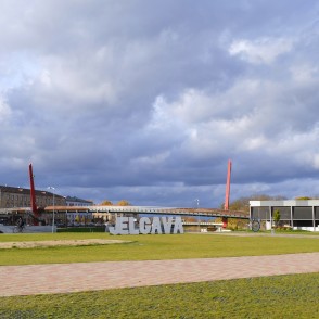 View of Mītava Bridge from Pasta Island View of Mītava Bridge from Pasta Island