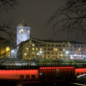 Pontoon - Banquet Hall Silva and Jelgava Holy Trinity Church Tower Pontoon - Banquet Hall Silva and Jelgava Holy Trinity Church Tower